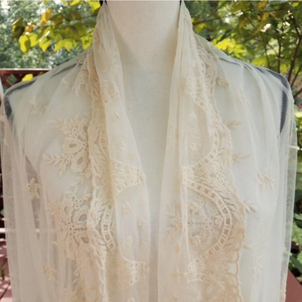 Sale Indigo Soul Creamy Lace Kimono